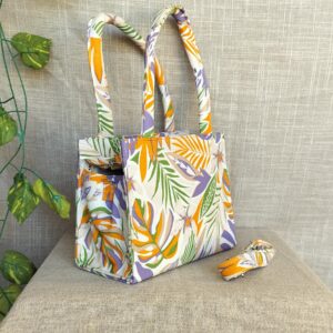 Multi Palm Leaves Tiny Tote Bag