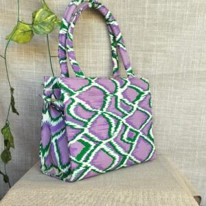 Purple Diamond Medium Tote Bags